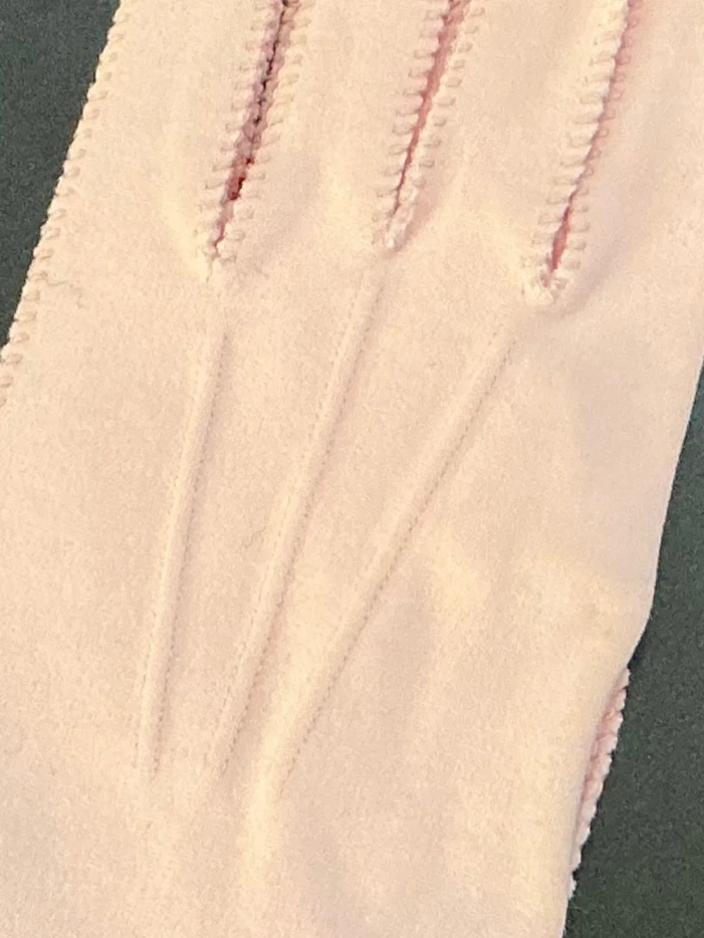VTG 1950s Shalimar Pink Cotton Dress Gloves Shorties Double Knit Size 6.5